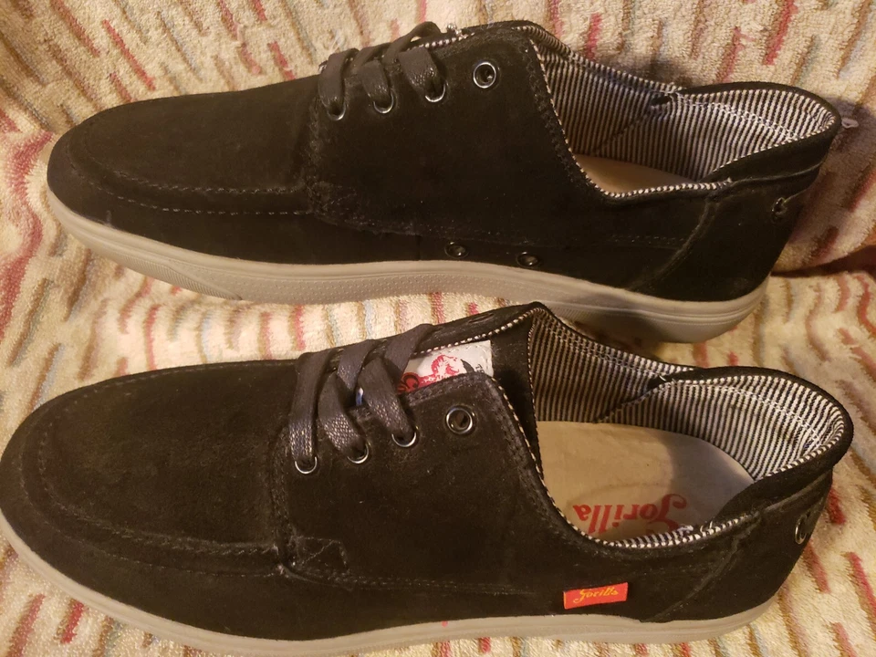 Usado en Excelente Condición Gorila Negro Gamuza Informal Sin usar, en caja Zapatos Oxford Talla 9.5 Foto 3 de 4