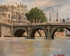 Original Painting "Paris" 20"x16" Oil on Canvas