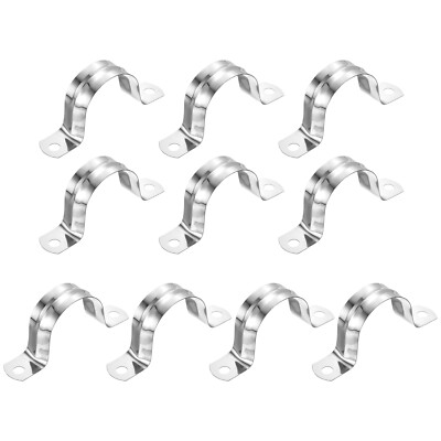 M6 25mm ID Rigid Pipe Strap Clamps, Pipe Bracket Tube Clip Carbon Steel 12Pcs | UK