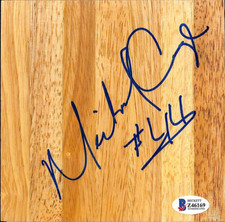 MICHAEL CAGE Signed Parquet Floor LOS ANGELES CLIPPERS Beckett BAS #Z46169