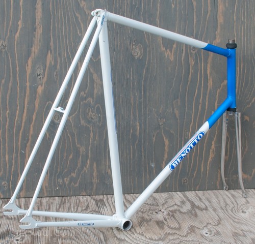 NOS Vintage Benotto 71cm Track Bike TELAIO E FORCELLA Columbus Enorme NBA Pista Bicicletta - Foto 4 di 24