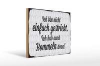 Holzschild Spruch 40X30 Cm Ich Bin Nicht Einfach Gestrickt Deko Schild