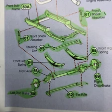 Gasser STRAIGHT AXLE Kit W Springs Shocks Brakes Subframe  1:25 LBR Model Parts