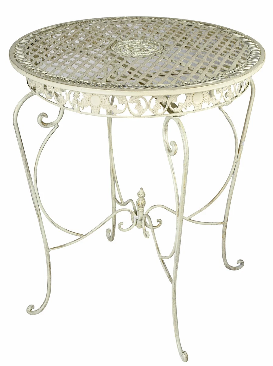 White iron side table deals