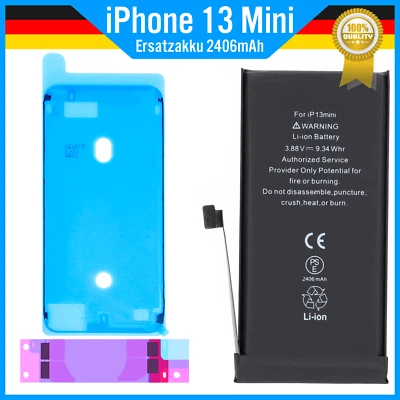PROBAGZ Ersatz Akku für iPhone 13 Mini + Rahmenkleber