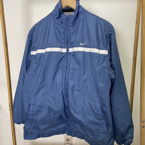 Vintage Nike Jacket Windbreaker Light Blue Zip Up Size L (14-16) - Picture 2 of 10