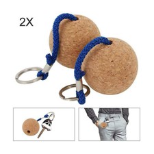 Floating Cork Ball Key Ring Marine Sailing Boat Float Buoyant Rope Kayak 2x50mm