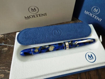 MOLTENI PEN M58 BLUE GOLD LT ED OF 188 FOUNTAIN PEN - Image 1 of 4