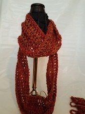 New Soft Handmade Crocheted Infinity Loop Neck Scarf
