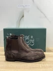 Green George Chelsea Boot Womens Suede Brown Luxury Handmade Boot 38.5