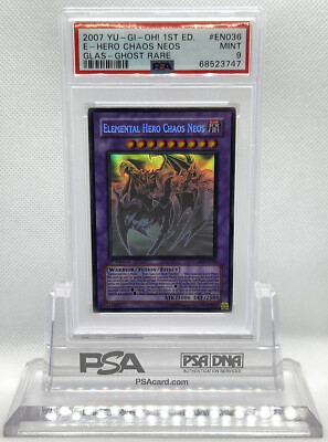 YUGIOH 1ST ED GLAS-EN036 ELEMENTAL HERO CHAOS NEOS GHOST PSA 9