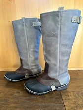 SOREL SLIMPACK TALL 8 EQUESTRIAN Riding Rain Shale Waterproof RARE Excellent
