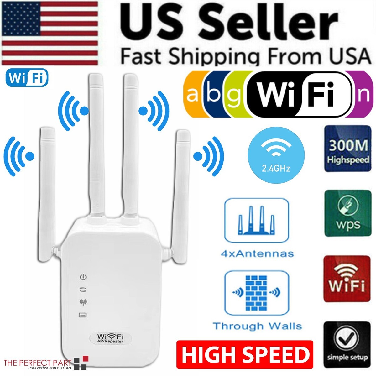 WiFi Range Extender Internet Booster Network Router Wireless 