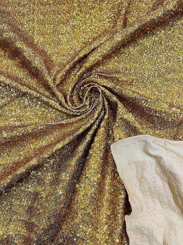 Mini Glitz Sequins on a 4 Way Stretch Spandex Fabric- Sold by The Yard. - Picture 8 of 20