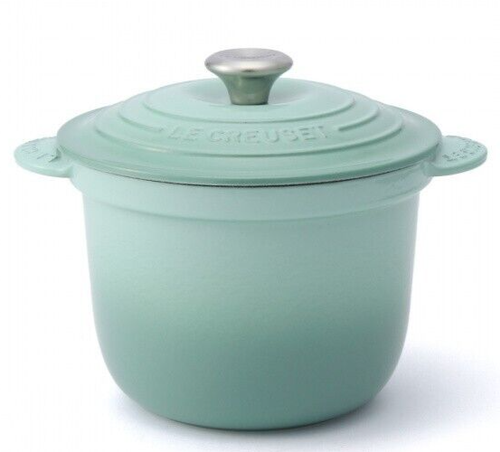 Le Creuset Cocotte Every 20 Sage Rice Pot 20cm 2.8L Cast Iron Silver knob JP NEW - Picture 18 of 19