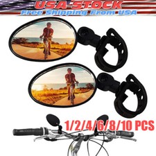 2Pcs Bike Mirror Rotaty Round MTB Road Handlebar Bicycle Rear View Glass Cycling