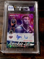 2019-20 Hoops Premium Stock Zion Williamson Flash ink Gem mint HGA 9.5 10 auto