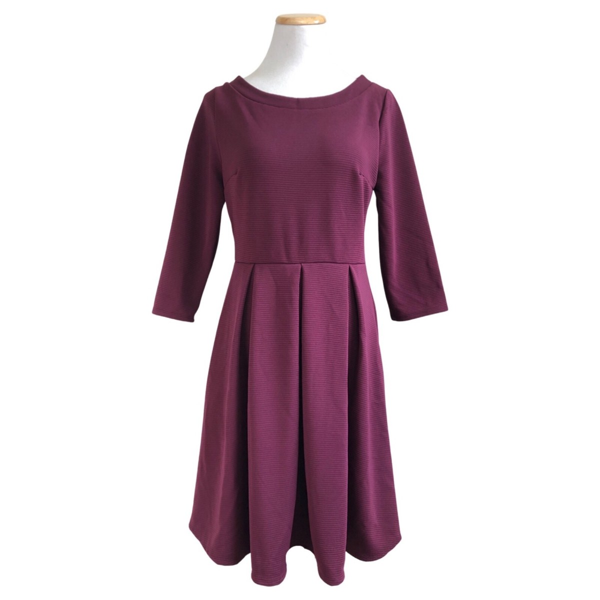 modcloth purple dress ModCloth Fervour Dress Size Medium NEW Purple Ribbed Fine Knit