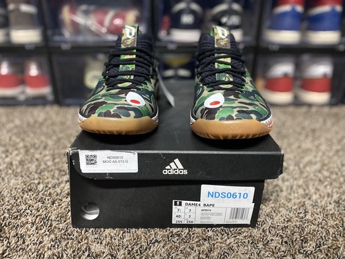 Adidas Dame 4 Bape A Bathing Ape Green Camo Size 7.5 AP9974 | eBay