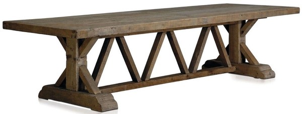 Casa Padrino Landhausstil Esstisch Braun 330 X 110 X H 77 Cm Rustikal Massivholz-image