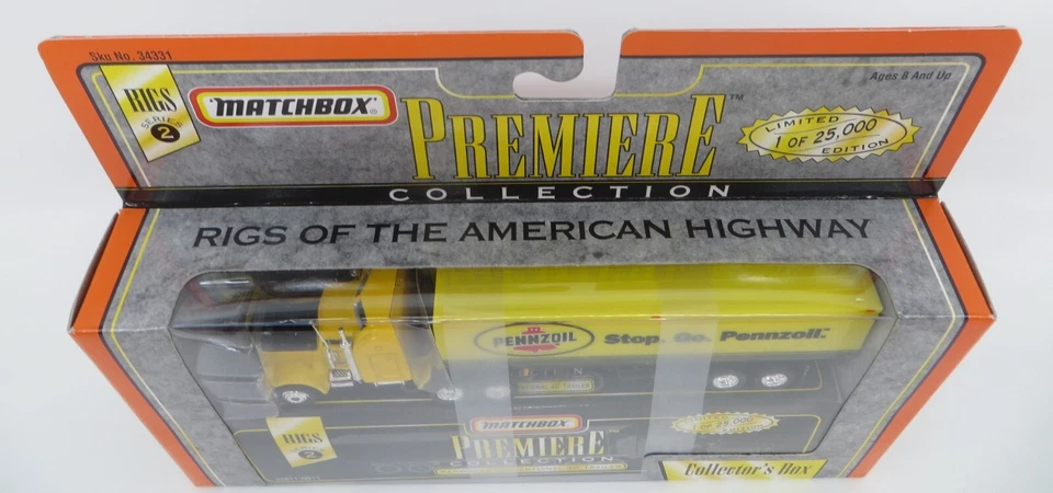 1997 Matchbox Premiere Collection Semi Truck KENWORTH CONVENTIONAL 40' TRAILER - Image 3 of 4
