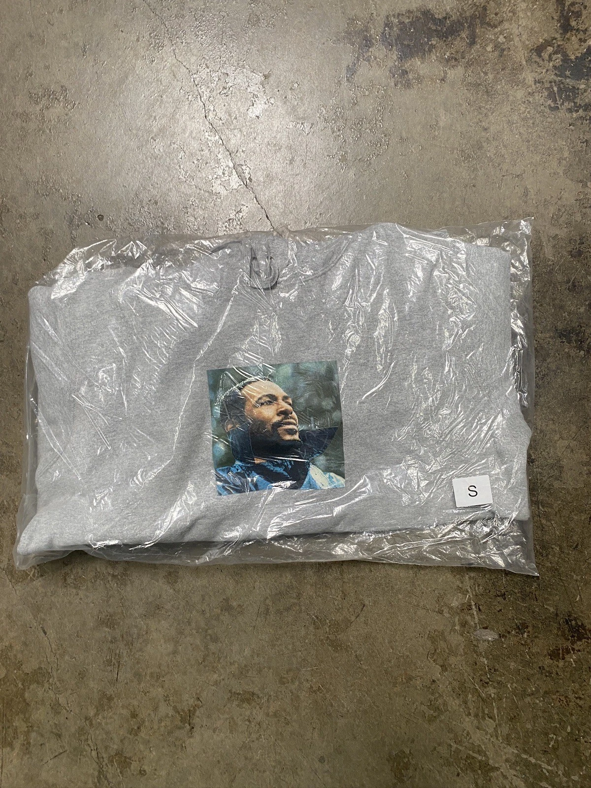 Sweat à capuche Supreme X Marvin Gaye gris bruyère taille S