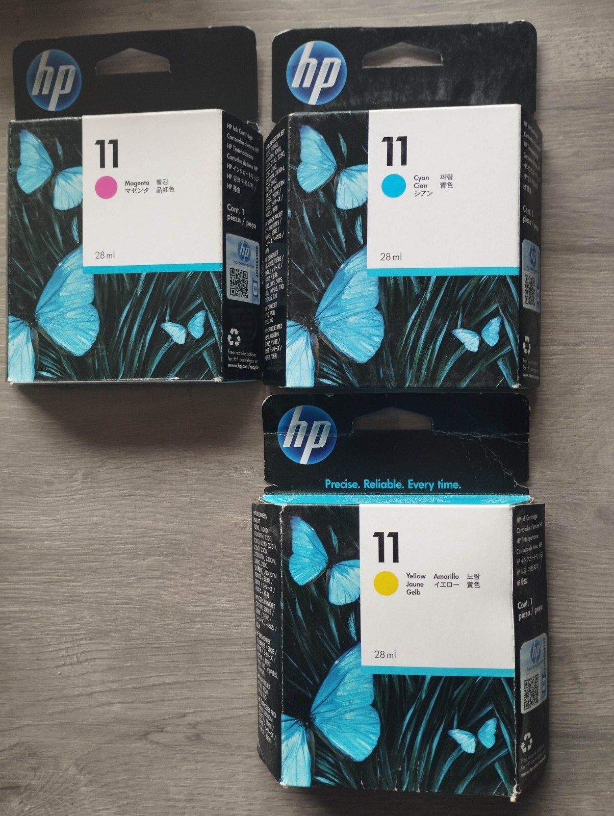Cartouche d'encre HP 11 magenta cyan jaune C4836A pour consommable impression couleur jet d'encre