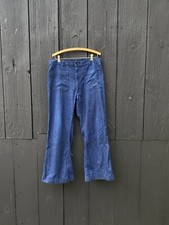 Vintage US Navy Pant Men 34 Bell Bottom Denim Type 1 Utility Trouser Jean 34x28