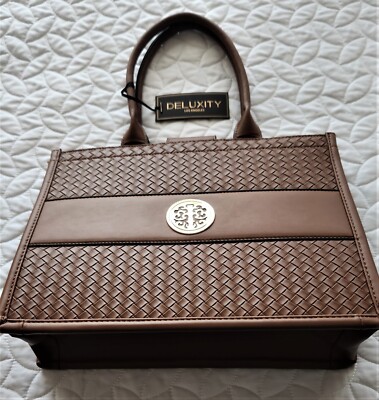 Womens Deluxity Los Angeles Brown Tote Purse