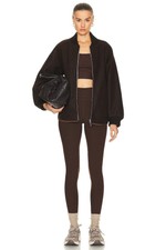 Varley Reno Reversible Quilt Jacket In Coffee Bean Small New Womens Teddy Coat
