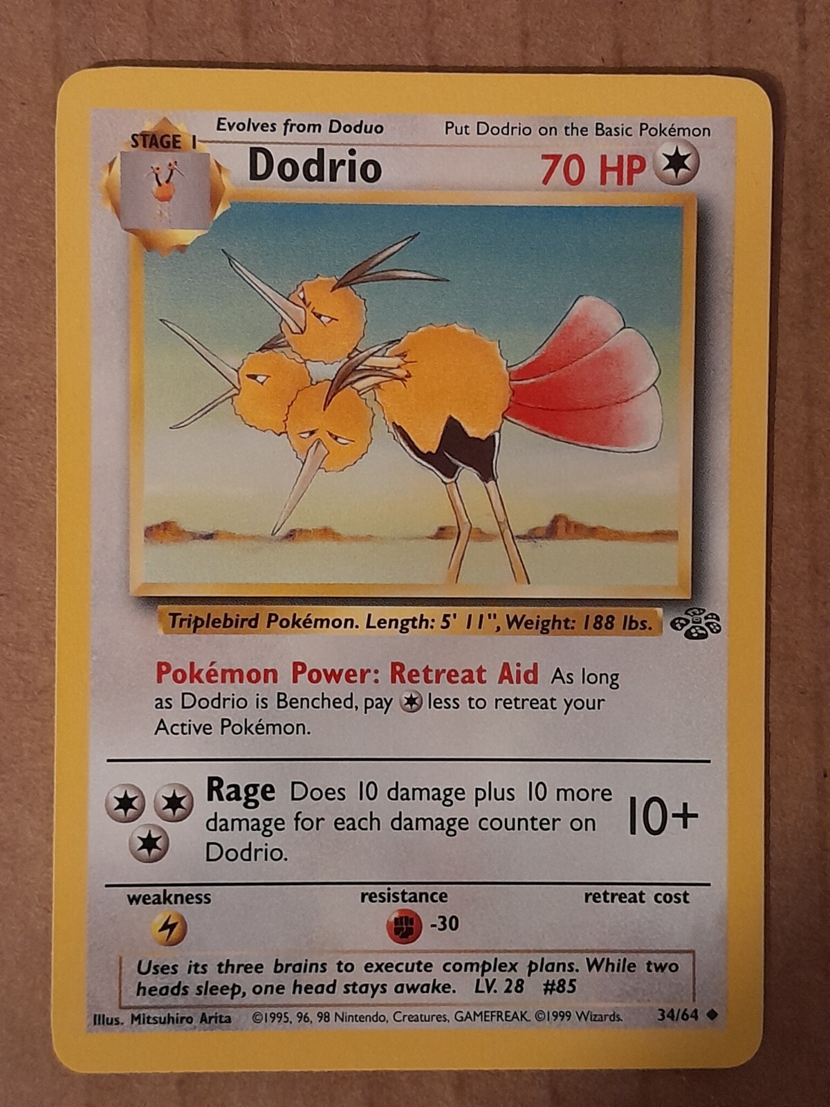 Pokemon Dodrio 34/64 Jungle NM-Mint See Pictures