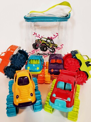 Monster Truckin Battat Set Of 6 In Storage Bag