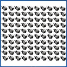 20/40/60/80/100pcs DC Power Socket With Threaded Nut Panel Connector 3-Pin USA