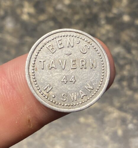 Rare TOKEN  BEN’S TAVERN 44 N. Swan St Albany New York Good For 5 Cents GREAT! - Picture 1 of 5