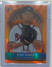 2011 Topps Finest - Mike Minor #68 Orange Refractor /99