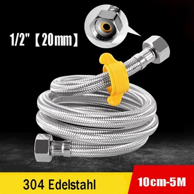 304 Edelstahl Geflochtene Rohr Wasserhahn Einlass Rohr Bad Brauseschlauch 0.1-5M