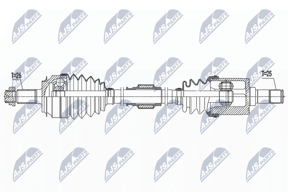 DRIVE SHAFT NPW-HD-092 FOR HONDA LDA3 1.3L 4cyl INSIGHT - Image 6
