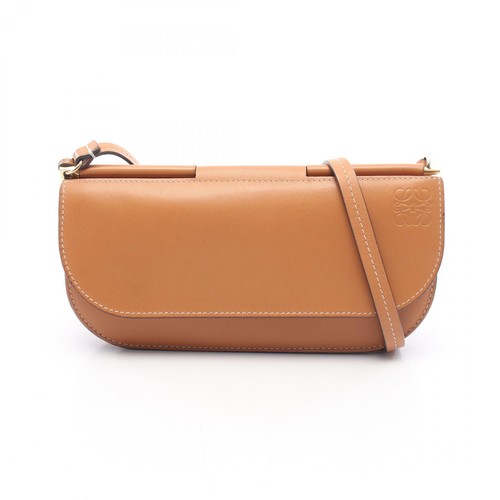 LOEWE Gate Pochette Shoulder Bag leather Brown Used Women