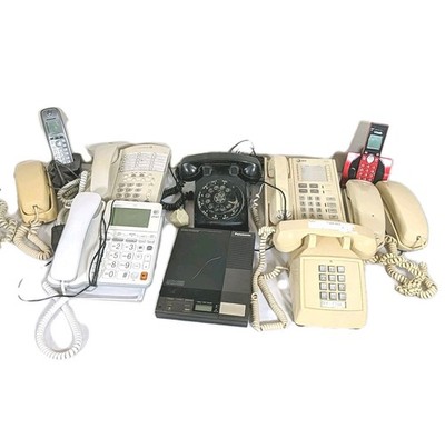 Vintage Telephone Lot Rotary Corded Cordless Western Electric Mixed Brands AS IS