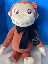 Curious George Preciality Blue Ribbon Orange Color Plush Toy Monkey 13" SEGA