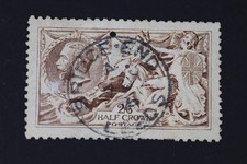 GB Bridge End Leeds SOTN 2/6 Half Crown Scott 173 SG 399 400 Used Stamp