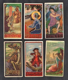 Music & Mythology Stollwerck 138 German Card Set 1900 Siren Harp Loreley Orpheus