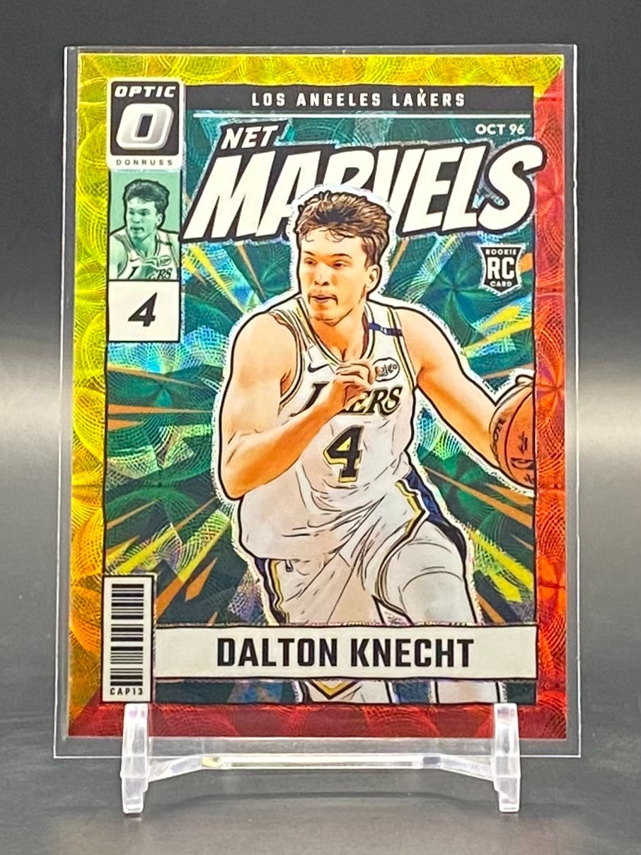 2024-25 Donruss Optic Dalton Knecht Rookie Net Marvels Red Gold #/99 RC #16
