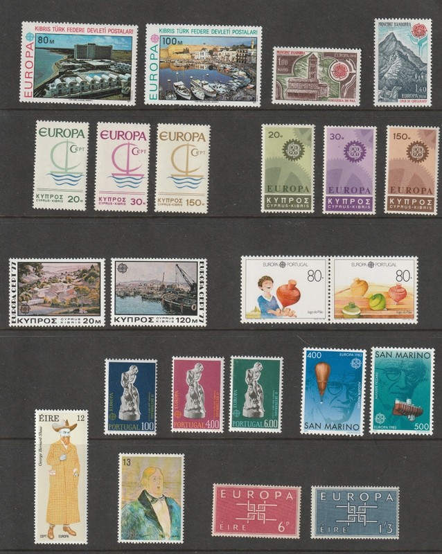 10 Different MNH EUROPA complete sets - 6 Diff. Countries - Lots of value!