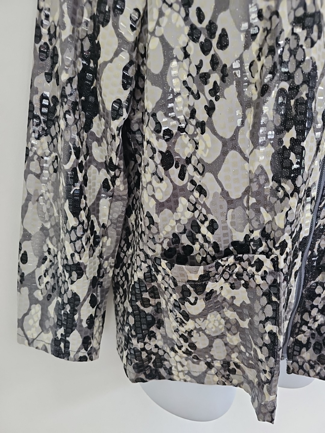 Ruby Rd. Animal Print Full Zip Jacket Size 16 Moc… - image 8
