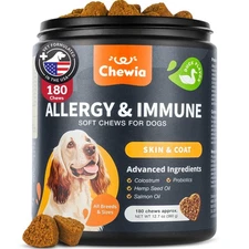 Dog Allergy Relief Chews - Itch Relief for Dogs - Allergy Chews for Itching S...