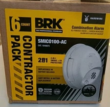 6 Count Brk Smico100-ac Combination Alarm Smoke & Carbon Monoxide