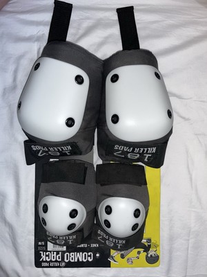 187 Killer Pads Combo Pack Padding Set Grey White Size- S/M