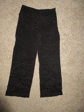 LAUREN RALPH LAUREN 100 SILK WIDE LEG PANT WOMEN SZ 4 SIDE ZIP HIGH WAIST BLACK
