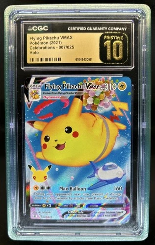 2021 Pokemon SWSH Celebrations Flying Pikachu VM Holo #007/025 CGC 10 Pristine